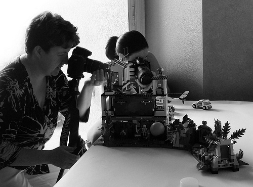 photographing legos